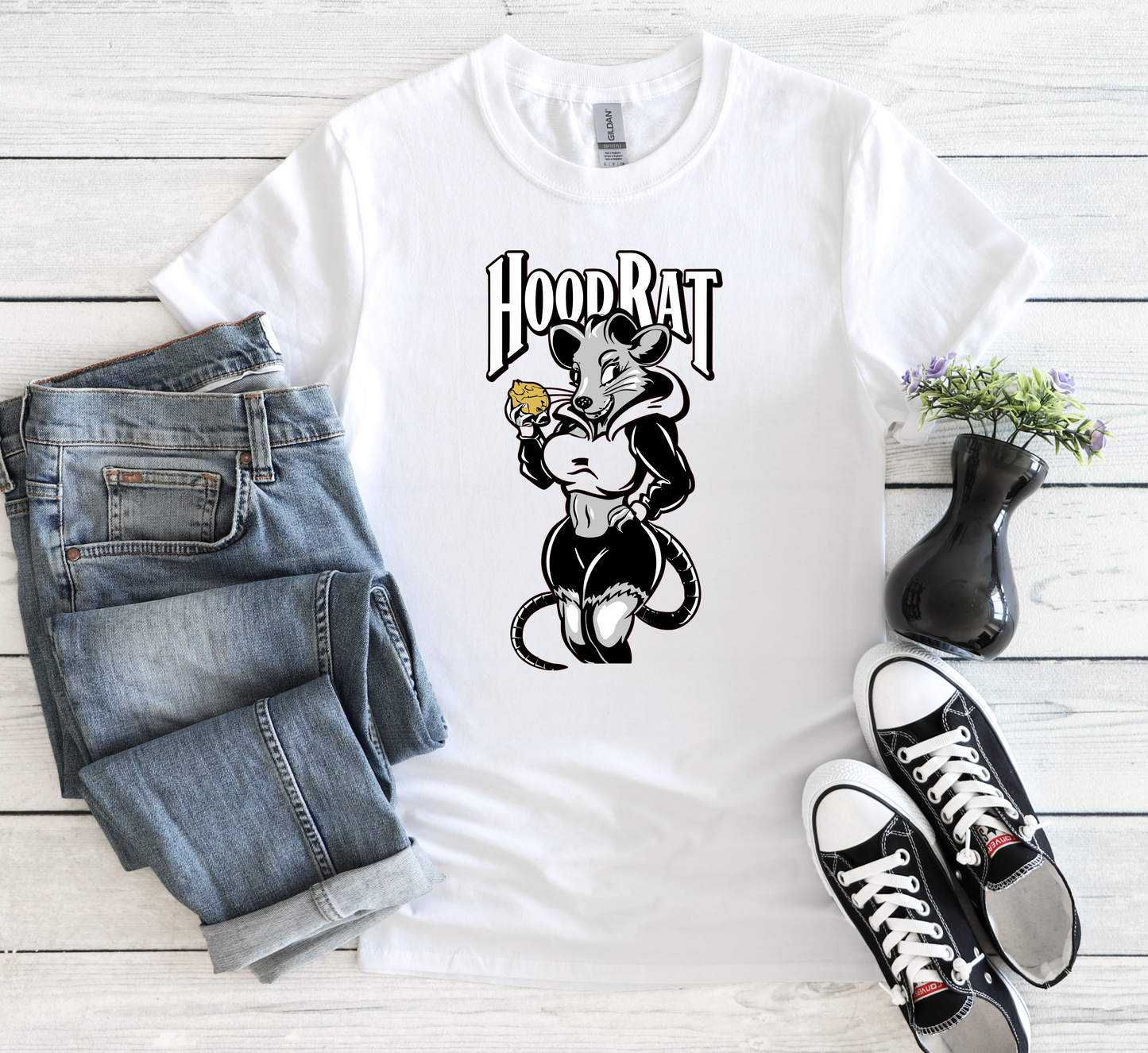 Women's Relaxed T-Shirt - "Hood Rat" Urban dweller