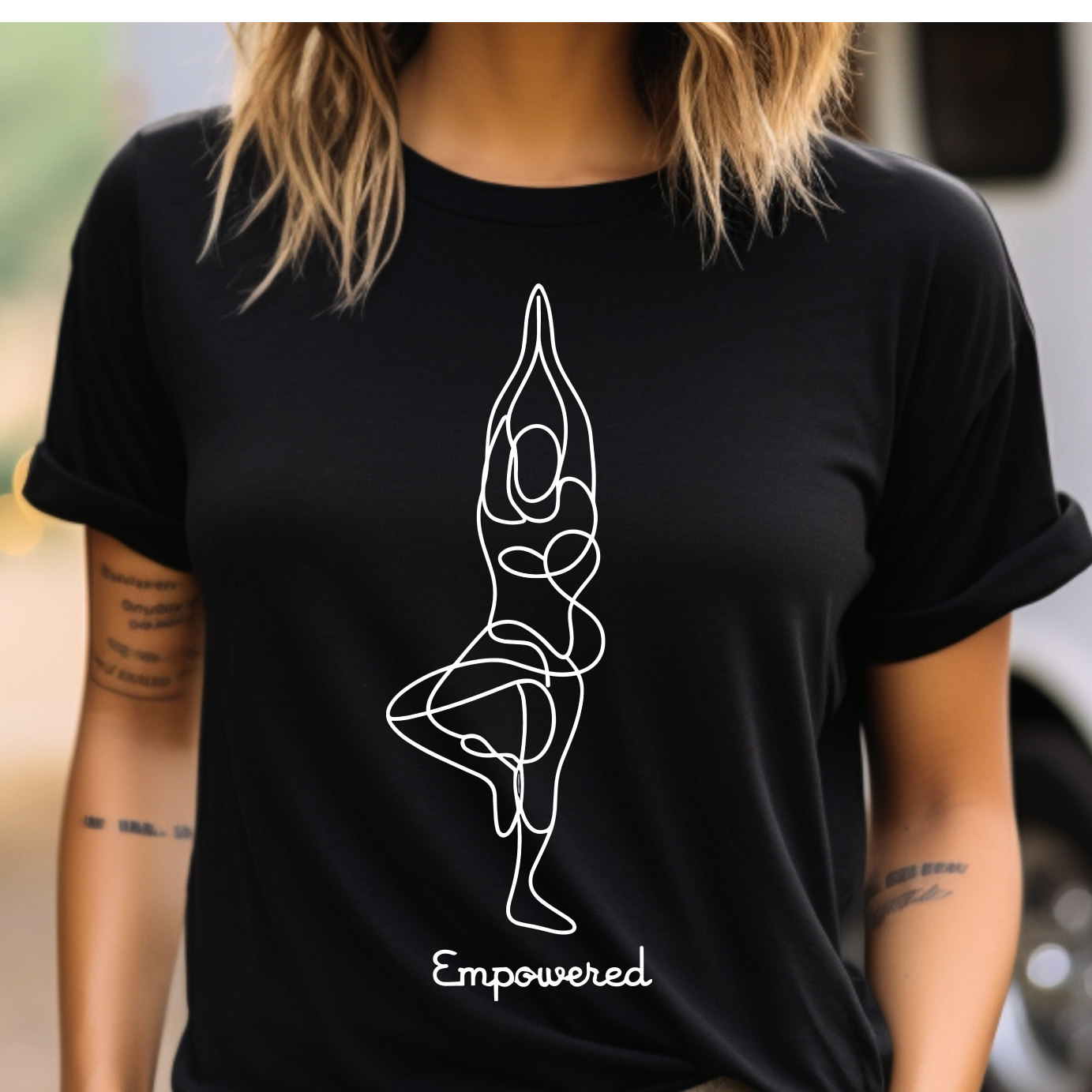 "Empowered" Womans Yoga shirt - Relaxed fit