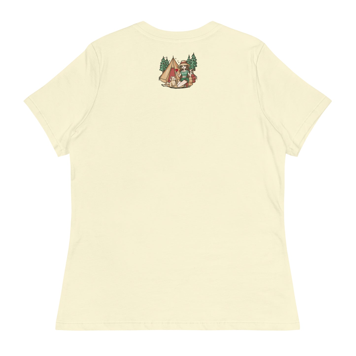 Women's Relaxed "Glamper" T-Shirt - Pitch a Tent, Pour a Glass - Glamper!