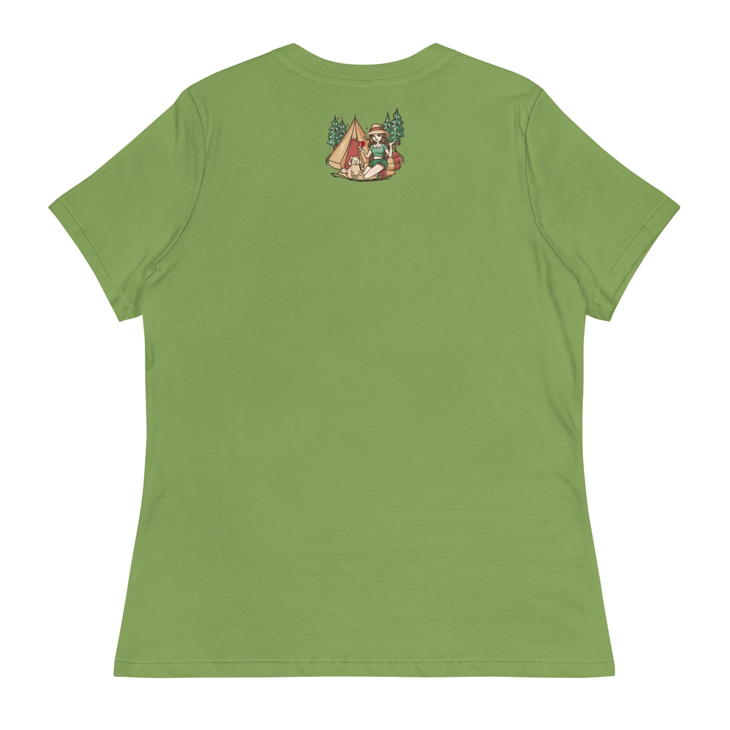 Women's Relaxed "Glamper" T-Shirt - Pitch a Tent, Pour a Glass - Glamper!