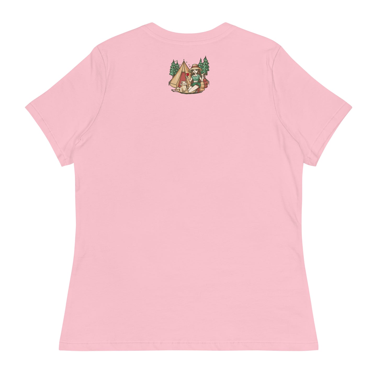 Women's Relaxed "Glamper" T-Shirt - Pitch a Tent, Pour a Glass - Glamper!